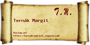 Ternák Margit névjegykártya